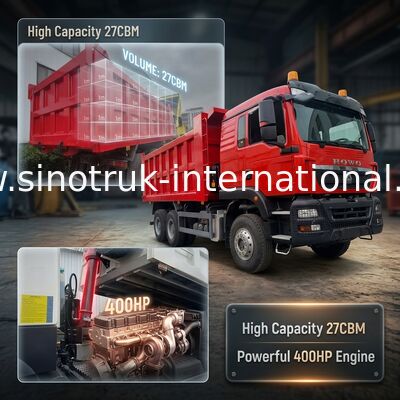 TX dumptruck 400 pk Weichai motor Euro II emissienormen