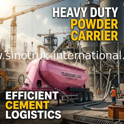 De hoge van de de Vrachtwagentanker van het Veiligheids Bulkcement Aanhangwagen 371HP 8X4 LHD 36-45CBM