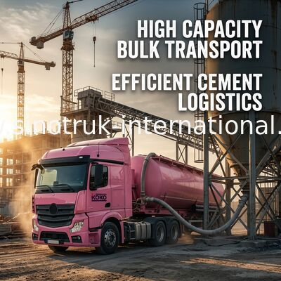 De semi Bulkcementvrachtwagen met 4 strijkt Elektronische Brandstofinjectiedieselmotor