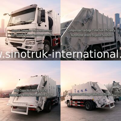SINOTRUK samengeperste Vrachtwagens 15-16 CBM 290HP ZZ1167M4611 van de Afvalinzameling