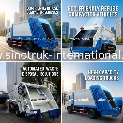 Van de het Huisvuilinzameling van SINOTRUK de HOWO Samengeperste Vrachtwagen 5-6CBM LHD 4X2 ZZ1087D3415C180