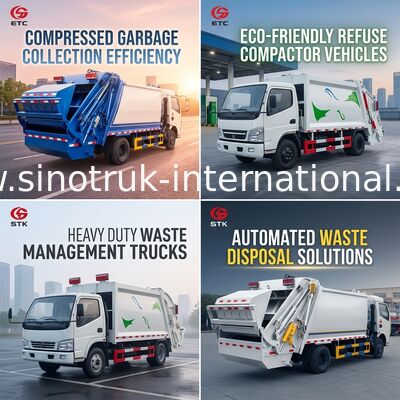 Compacte Vrachtwagen 6cbm van de Huisvuilinzameling voor niet - Giftig Afvalvervoer