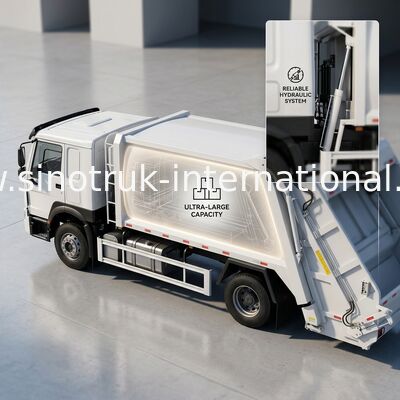 SINOTRUK 300 pk 4×2 gecomprimeerde vuilniswagen met 30 ton rollende kracht voor efficiënt afvalbeheer