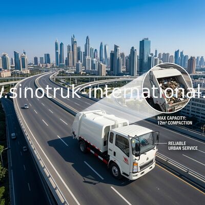 Van de de Persgarbagecollection van LHD 4X2 SINOTRUK HOWO Samengeperste Vrachtwagen 5 - 6m3