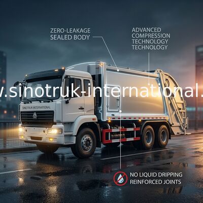 Van de de Inzamelingsvrachtwagen SINOTRUK van het vervoer de Verwijderbare Huisvuil Gouden Prins 20-25CBM 6X4