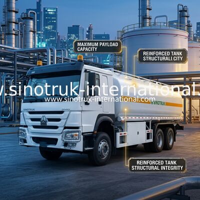 Sinotruk Howo 20CBM brandstoftankwagen 10 wielen 340 pk 6 × 4 meerdere compartimenten