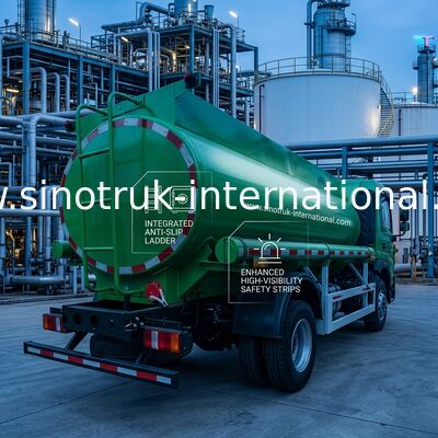 Sinotruk HOWO 8 CBM-olietankwagen met capaciteit, 4x2 aandrijftype en Euro III-emissienorm