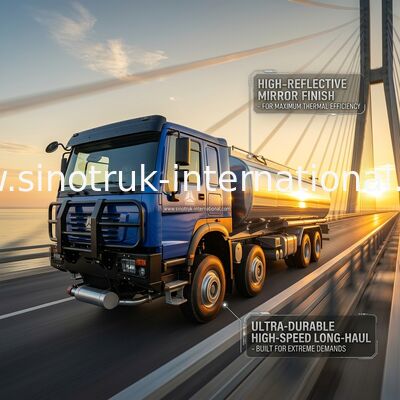 Heavy-Duty HOWO 8*4 400HP LHD Fuel Truck 40CBM Double Tank System voor langeafstandsbrandstofdistributie