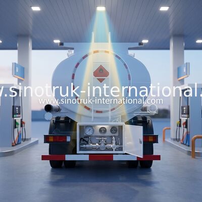 SINOTRUK Howo Semi Truck brandstoftank 4x2 Lhd Euro2 290 pk Wit