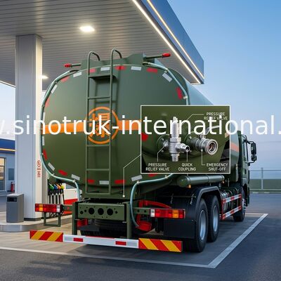 Van de de Stookolietanker van SINOTRUK 30CBM De Vrachtwagencomputer die de Mobiele Olietanker van Brandstofvrachtwagens Bijtankt