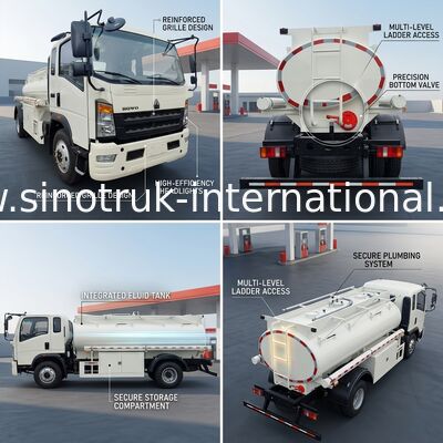 HOWO 4×2 lichte vrachtwagen 5-6CBM LHD 160 pk