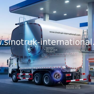 Het Wit van de de Olietankwagen 10Wheels 400Hp van SINOTRUK HOWO 6X4 25CBM