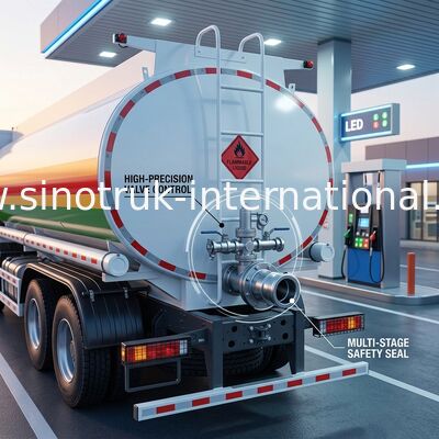 SINOTRUK HOWO Rood 380 pk 8×4 12 wielen Olie tank truck met grote capaciteit