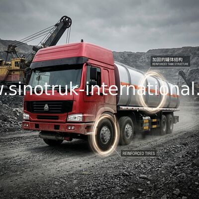 8X4 de Olietankwagen van LHD Euro2 336HP, de Vrachtwagens van het de Ruwe olievervoer van 30CBM