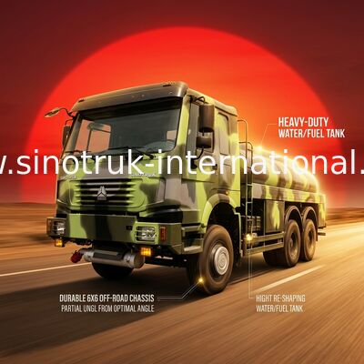Euro2 de Leveringsvrachtwagen van de VeiligheidsStookolie ZZ2257N4657D1 HW76 met Tank Met hoge weerstand