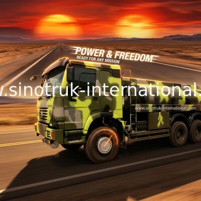 van de de Brandstoftanker van 336HP HOWO Militaire Vrachtwagen 16 - de Vrachtwagens van het de Ruwe olievervoer van 25CBM