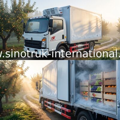 Gekoelde Vrachtwagen SINOTRUK HOWO voor Bevroren Voedsel/Geneeskundevervoer