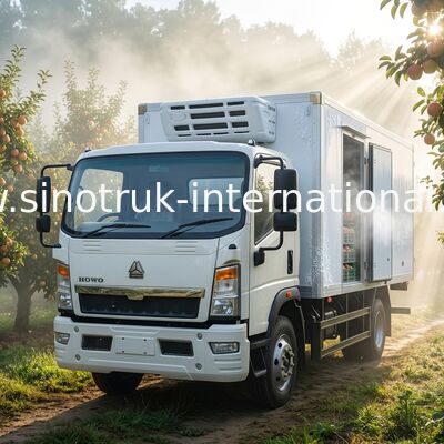 Geluidsarme 4x2 koelkast vriezer Truck Sinotruk Howo 140hp Rhd