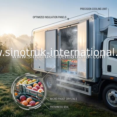 SINOTRUK isoleerde Gekoelde Vrachtwagenckd Comités -18℃ voor Ijskastvrachtwagen