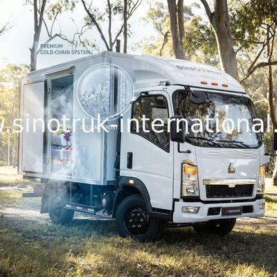 Witte SINOTRUK HOWO 10 Ton Refrigerated Truck 140HP LHD