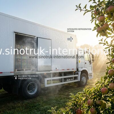 SINOTRUK 25 van de Gekoelde Voedselton Vrachtwagen LHD 6X4, de Vrachtwagen van de Ijskastdoos