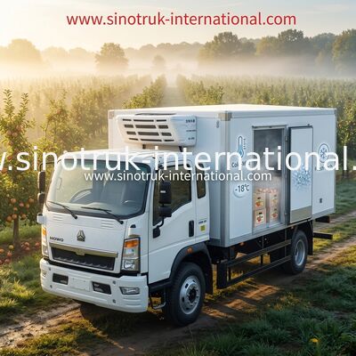 Het Lage Energieverbruik van HOWO 4×2 5-10 Ton Small Refrigerated Box Truck