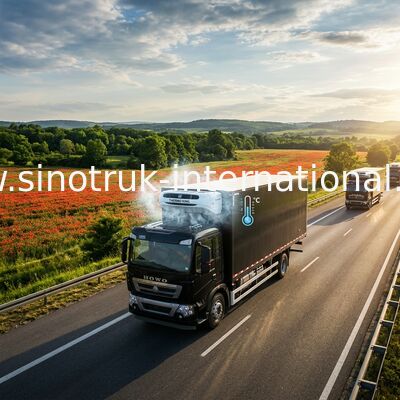 Commerciële Gekoelde Vrachtwagen SINOTRUK HOWO 20 - 25 CBM Duitse Euro 4 van de MENSENmotor