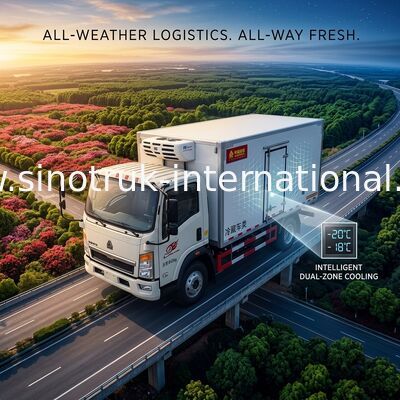 De groenten/de Vruchten koelden de Witte 8 Ton van de Leveringsvrachtwagen met 140 HP Motor