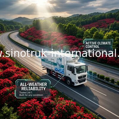 140 HP-de Doosvrachtwagen van de Motorijskast, RHD 4X2 8 Ton Gekoelde Voedselvrachtwagen