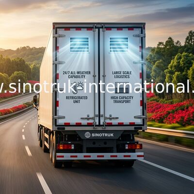 SINOTRUK gekoelde Bestelwagenvrachtwagen voor Bevroren Voedselstabiliteit Op hoge temperatuur 20CBM