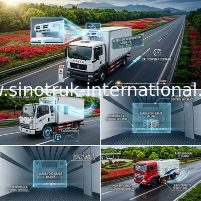 Professionele Gekoelde Vrachtwagen 8 Ton van 20-25CBM SINOTRUK HOWO LHD Euro3 140HP 4X2