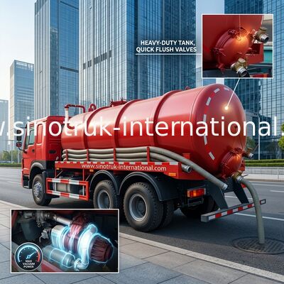 de Vrachtwagen van de de Rioleringszuiging van 15CBM LHD 336HP, Sceptische put Pompende Vrachtwagen