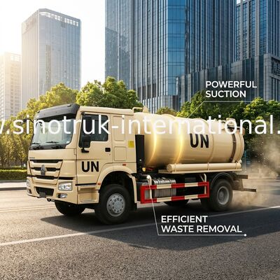Van de de Rioleringszuiging van SINOTRUK HOWO de Vrachtwagen 10000L LHD 4X2, Vloeibaar Afvalvrachtwagens