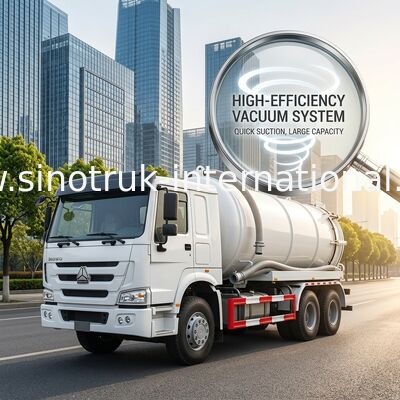 De Vrachtwagen SINOTRUK HOWO van de rioleringszuiging voor Hygiëneonderneming 20CBM LHD 336HP