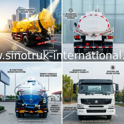 De Vrachtwagen 15-18CBM LHD 336HP van de sceptische putpomp/Riolerings Vacuümvrachtwagen
