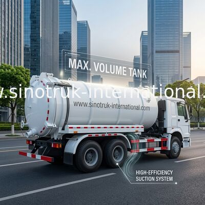 6X4 Vacuüm de Tankervrachtwagen van Euro2 290HPRoad/de Tanker van de Rioleringspomp/de Tankervrachtwagen van de Rioleringszuiging