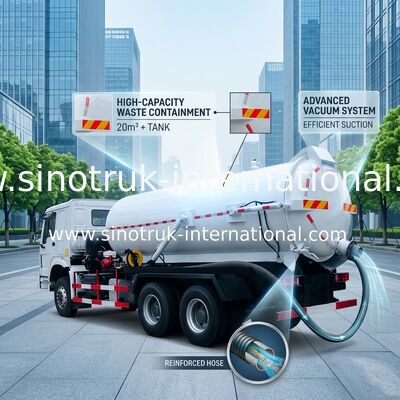 De vacuüm Vacuümtankwagen van het Zuigingsvoertuig 15-18CBM RHD met Pijpsysteem