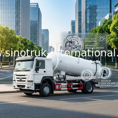 Van de de Rioleringszuiging van SINOTRUK HOWO de Vrachtwagenhoge druk die 15CBM LHD 290HP schoonmaken