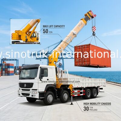 12 zette de ton HIAB-Vrachtwagen Telescopische Boomkraan 6X4 voor Hoge Hoogteredding op