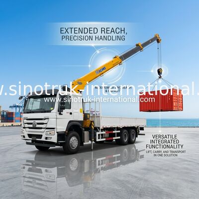SINOTRUK Truck gemonteerde kranen apparatuur 12 ton XCMG voor het heffen 6X4 400 pk