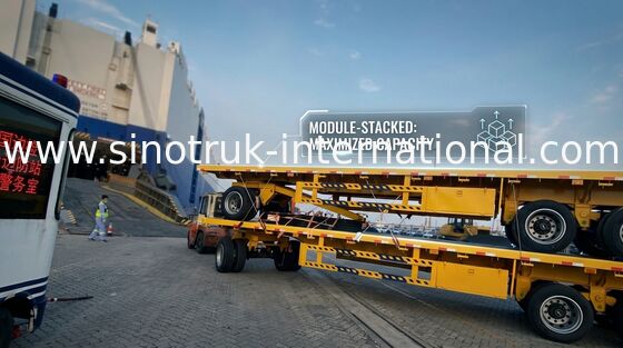 12500*2500mm Flatbed Volledige Aanhangwagenvrachtwagen 28T JOST Landing Gear