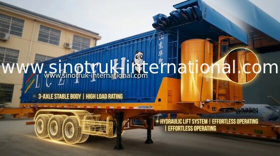 Populaire Semi de Aanhangwagenvrachtwagen van ISO, Trias Semi Aanhangwagen 12000×2500×3880mm