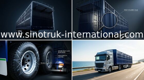De logistische Semi Kipper van de de Industrie Trias, Aanhangwagen van het Ladings de Semi Lage Bed