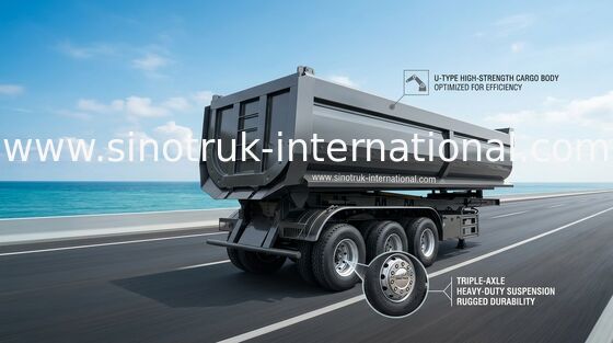 Zware de Opslagdozen van de Materiaal Semi Aanhangwagen, Hydraulische Semi Flatbed Aanhangwagens