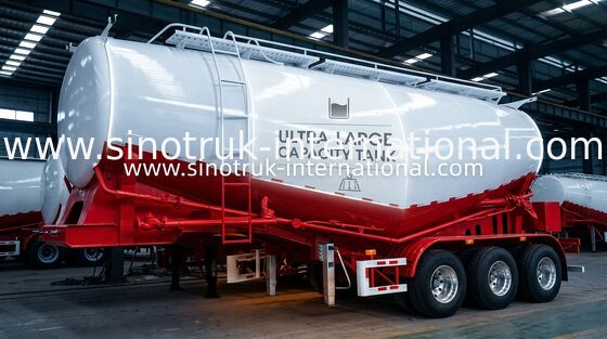 De Aanhangwagen/het Poeder Materiële Semi Flatbed Aanhangwagens van de Koolstofstaal Semi Vrachtwagen