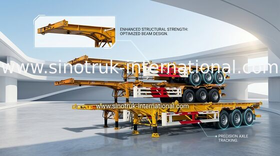 Van de het vervoer de Semi Aanhangwagen van de skeletcontainer Aanhangwagen van de de Vrachtwagentractor