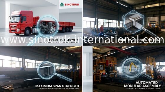 De Stortplaatsvrachtwagen 30-60Tons 1316m INTERNATIONALE SINOTRUK van de zijgevel Semi Aanhangwagen