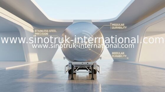 Professionele de Brandstoftankwagen van de Roestvrij staal Semi Aanhangwagen 50000-70000 Liter