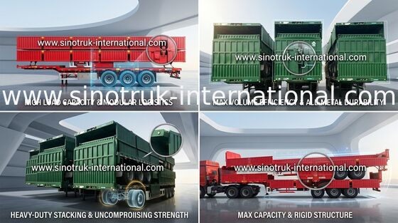 CIMC Semi Aanhangwagenvrachtwagen SIONOTRUK met Hoge Ladingscapaciteit