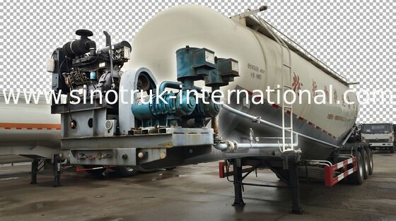 Van de de Aanhangwagenvrachtwagen van SINOTRUK 58000L Semi van de het Cementtank Bulksgs van de de Drageraanhangwagen Goedkeuring